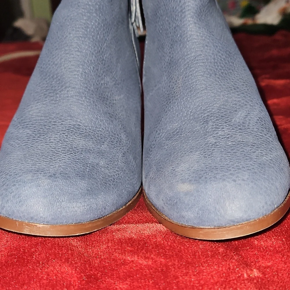 Cole Haan Women's Davenport Bootie II Suede Ankle Boots - Blue Size 8